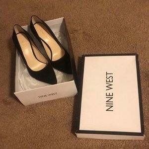 Classic black velvet heels